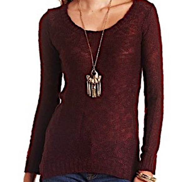 Charlotte Russe Sweaters - Charlotte Russe Burgundy Sweater